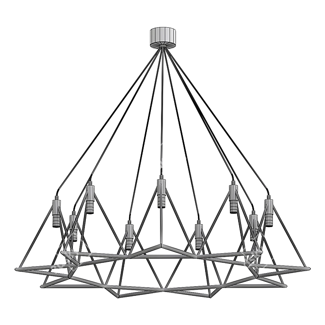 Modern Gitter Model for VRay 3D model image 2