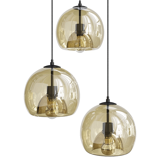 Modern Focus Trio Design Lamp 3D model image 1
