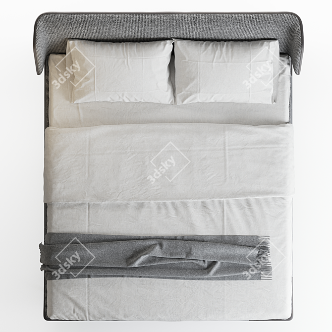 Versatile Frigerio Alfred Bed 3D model image 4