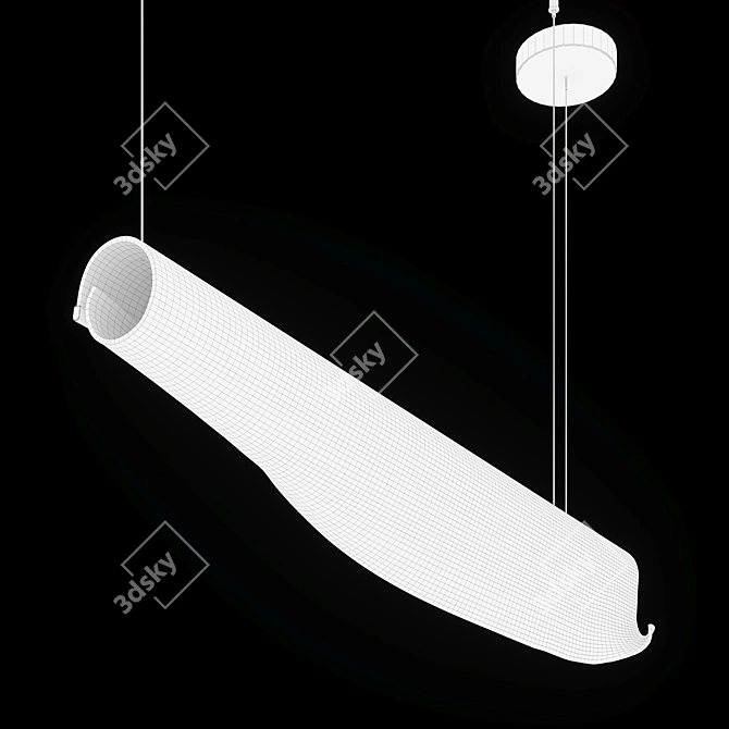 Modern Chrome LED Pendant Light 3D model image 6