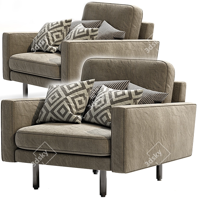  Square-Traditional Depadova Armchair 3D model image 7