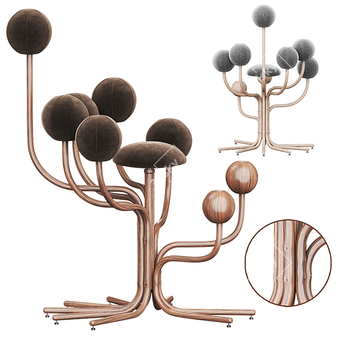 Globe Garden Sculpture Statue 2017 3D model image 1