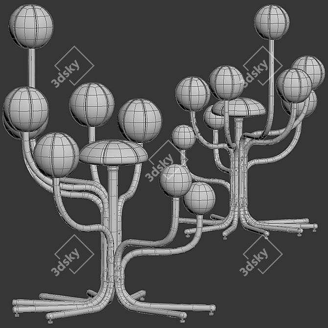 Globe Garden Sculpture Statue 2017 3D model image 7