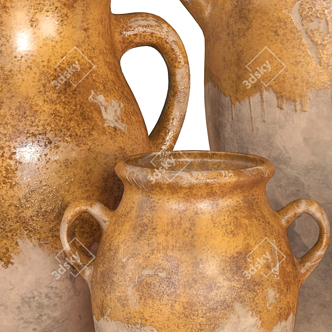 Assorted Set of Decorative Vases 3D model image 3