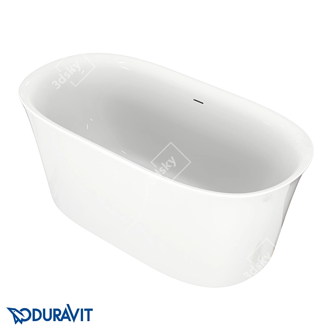 Duravit White Tulip Standalone Bathtub 3D model image 1