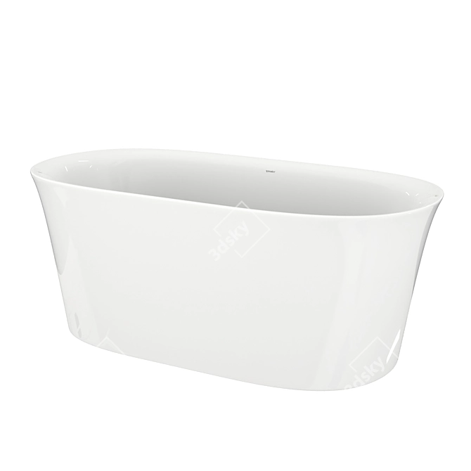 Duravit White Tulip Standalone Bathtub 3D model image 2