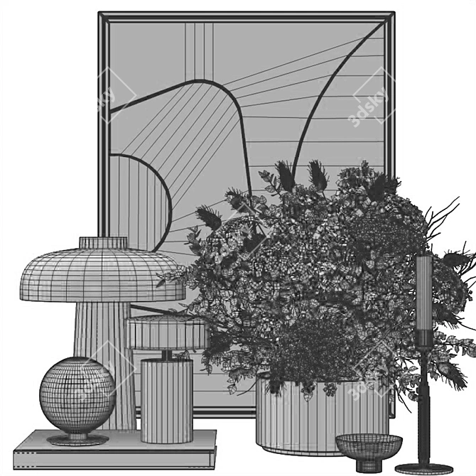Modern Geometry Decor Set 3D model image 5