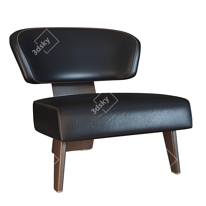 Title: Reeves Wood Side Table 3D model image 5