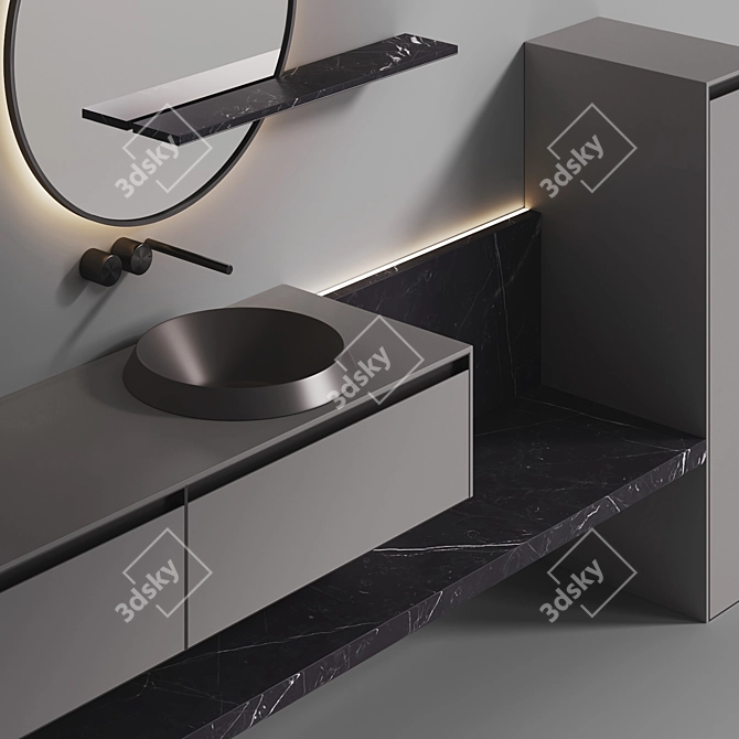 Tosca Vanity Unit with Opus Mixer 3D model image 3