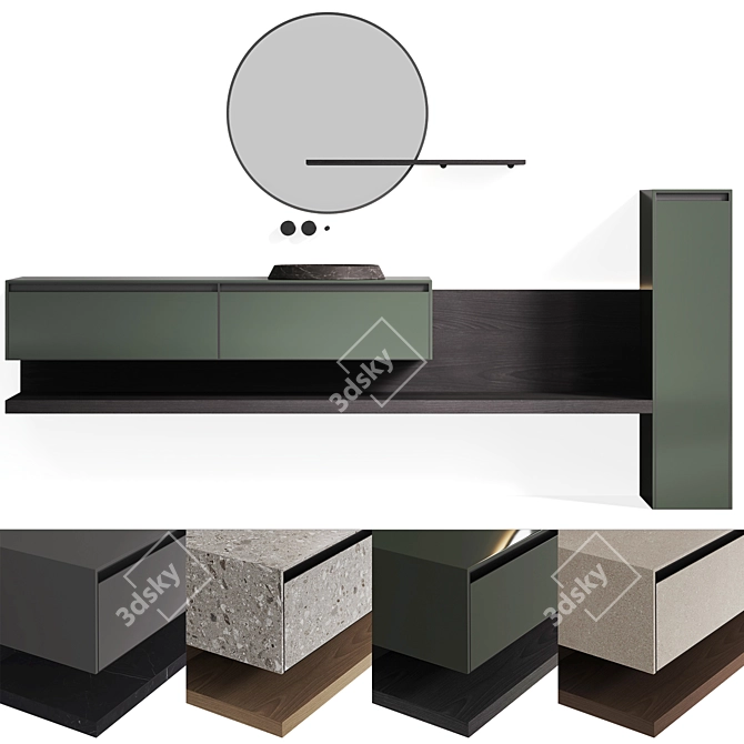 Tosca Vanity Unit with Opus Mixer 3D model image 9