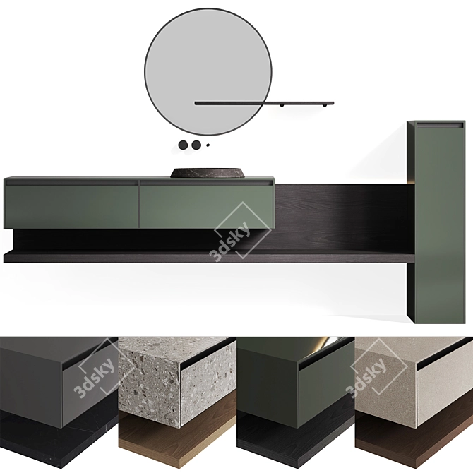 Tosca Vanity Unit with Opus Mixer 3D model image 11