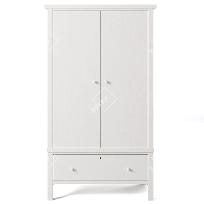  Rustic Farmhouse Armoire Cabinet 3D model image 4