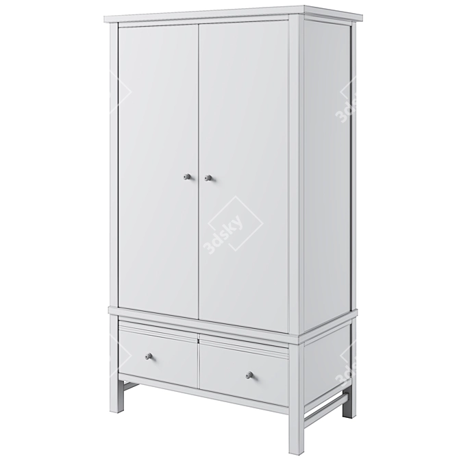  Rustic Farmhouse Armoire Cabinet 3D model image 5