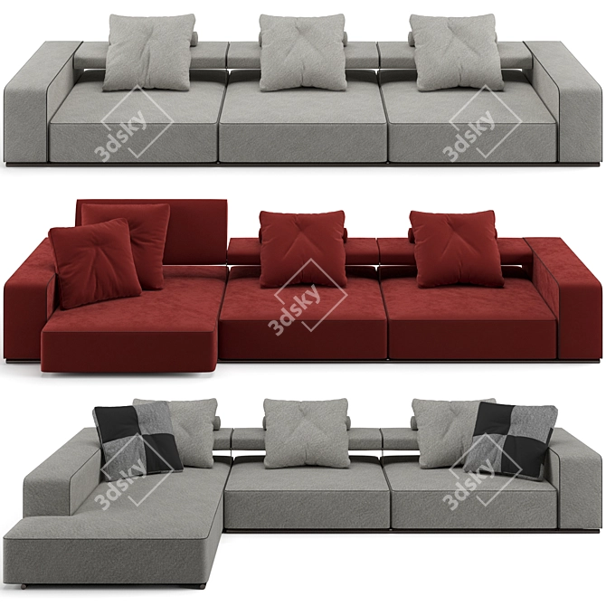 B&B Italia Andy Sofa 346cm 3D model image 1