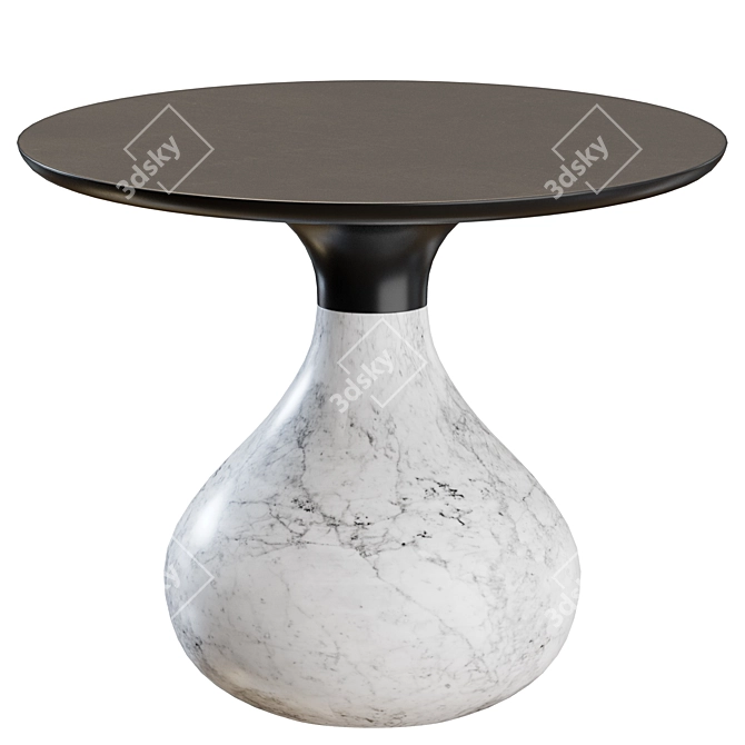 Modern Aqua Side Table Duo 3D model image 10
