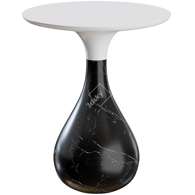 Modern Aqua Side Table Duo 3D model image 12