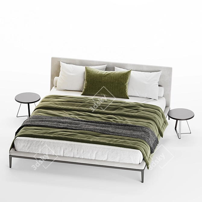 
Modern B&B Italia Atoll Bed 3D model image 4