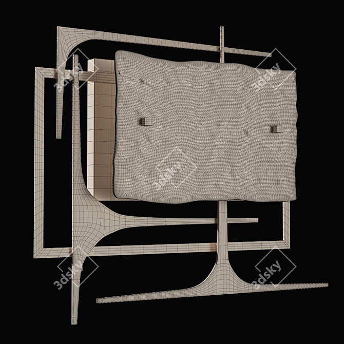 Elegant Geometric Glass Wall Lamp 3D model image 4