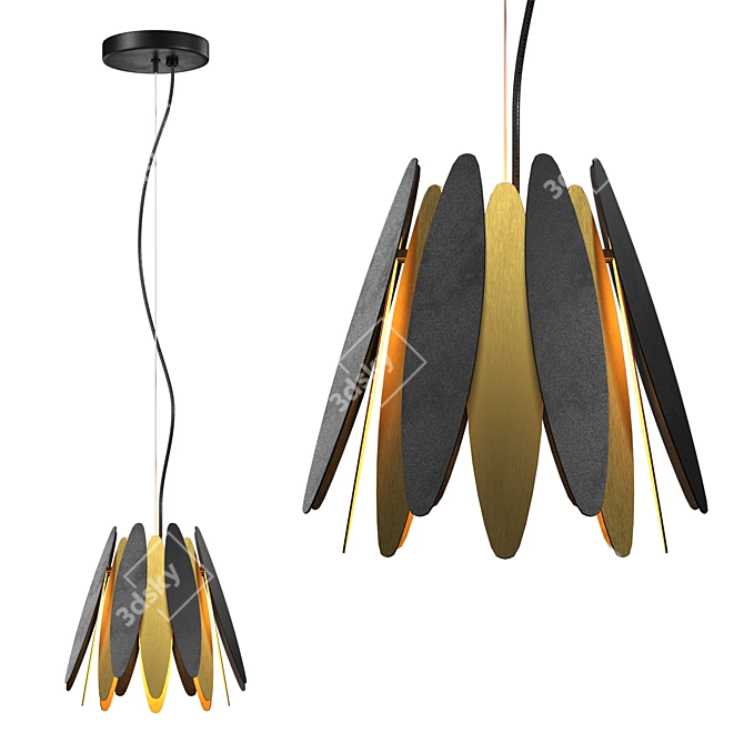 Modern Metal Pendant Lamp Design 3D model image 1