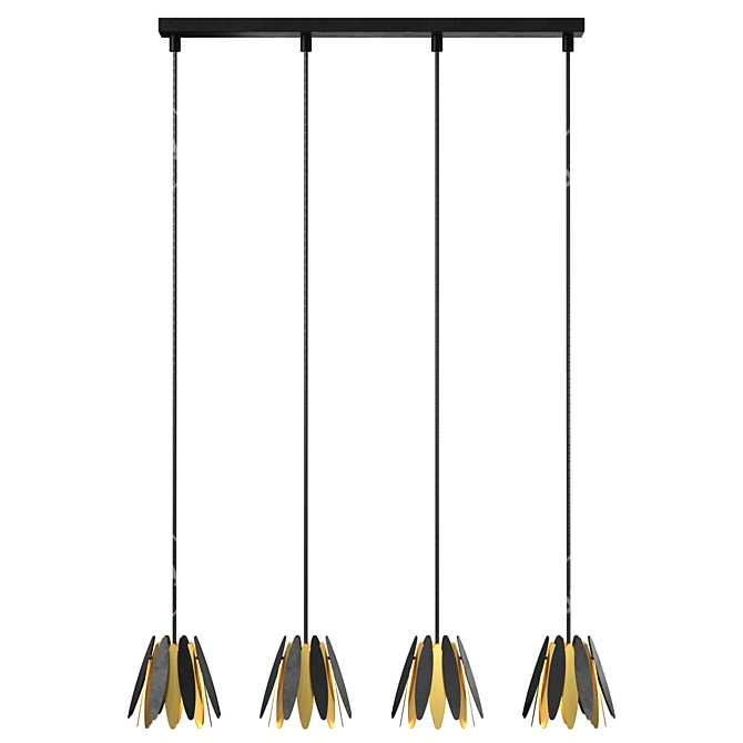 Modern Metal Pendant Lamp Design 3D model image 2