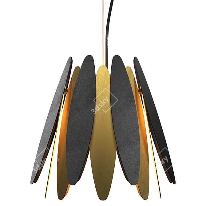 Modern Metal Pendant Lamp Design 3D model image 4