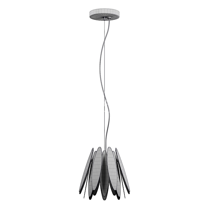 Modern Metal Pendant Lamp Design 3D model image 5