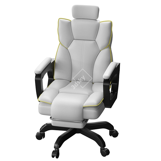Modern Ergonomic High Back Chair 3D model image 2