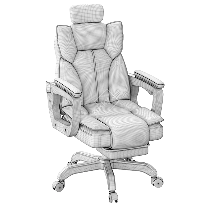 Modern Ergonomic High Back Chair 3D model image 7