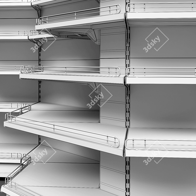 Corner Shelving Units Set 3D model image 6