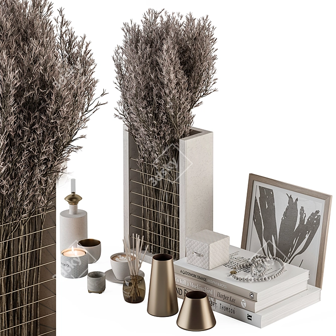 Golden Goddess Dried Floral Set 3D model image 2