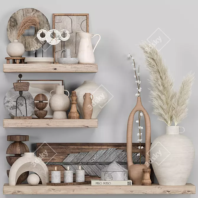 Rustic Decor Set 3D Models 3D model image 1