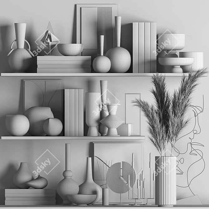 Elegant Decor Set 2015 Edition 3D model image 6