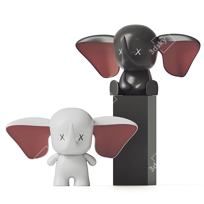 Elephant 3D Model Vray Render 3D model image 1