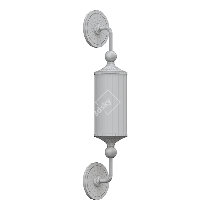 Alkes Modern Bronze Wall Sconce 3D model image 2