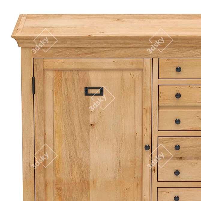 Academy Classic Wooden Buffet 3D model image 5
