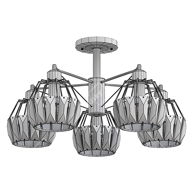 Classic Ambrella Light Chandelier TR5870 3D model image 2