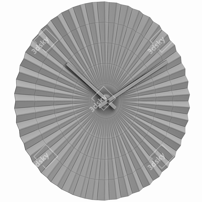 Gunmetal Statement Fan Wall Clock 3D model image 4