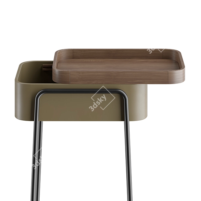 Luxe Lacquered Elephant Wood Table 3D model image 3