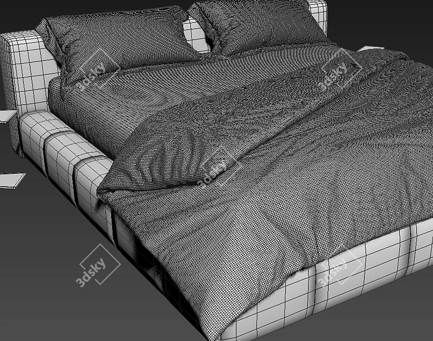 Saba Italia Pixel Bed 3D 3D model image 4