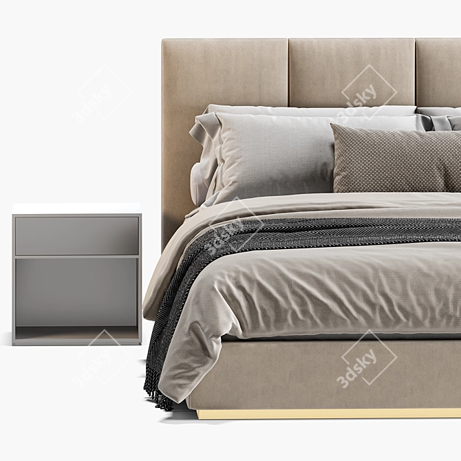 Fendi Casa Delano Bed 3D 3D model image 3