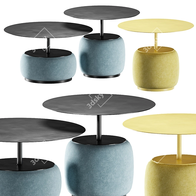 Bloom Midj Table Set Coastal 3D model image 1