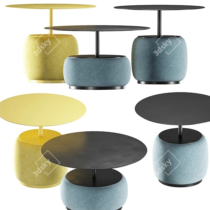 Bloom Midj Table Set Coastal 3D model image 2