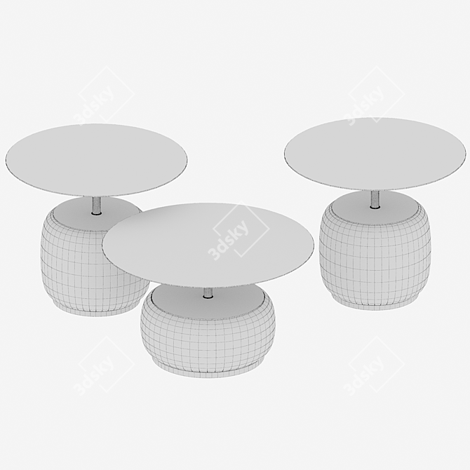 Bloom Midj Table Set Coastal 3D model image 6