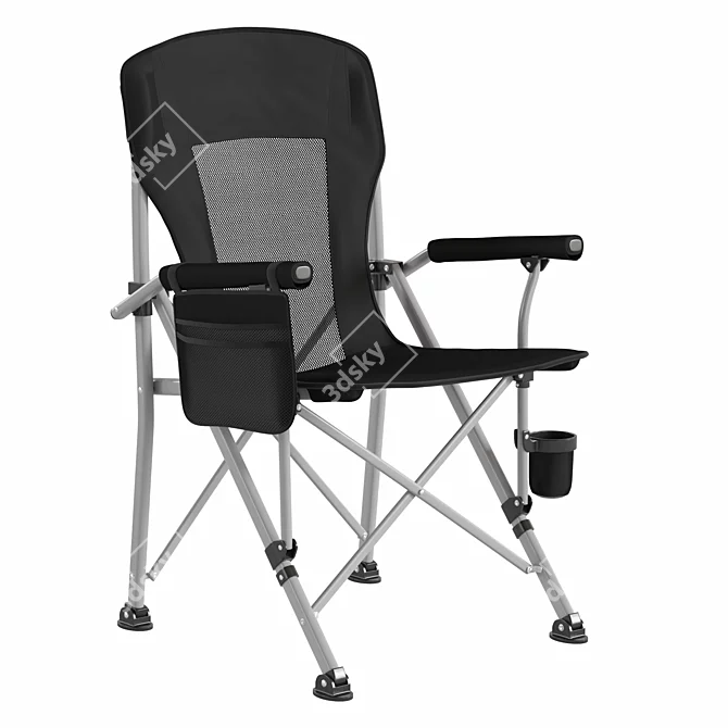 Folding Camping Chair with Adjustable Materials 3D model image 1