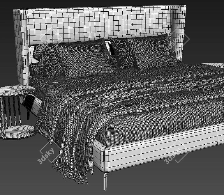 Cattelan Ludovic Bed 3D Model 3D model image 4