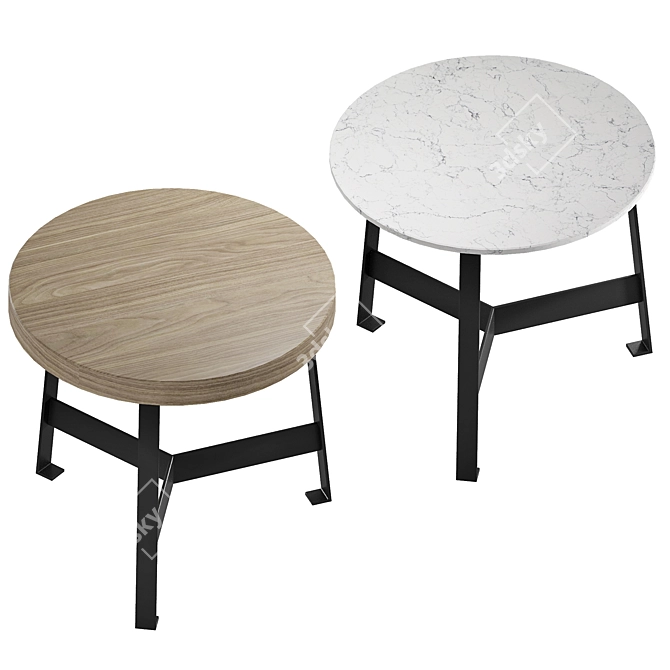 Kanaha Round Table Set 3D model image 2