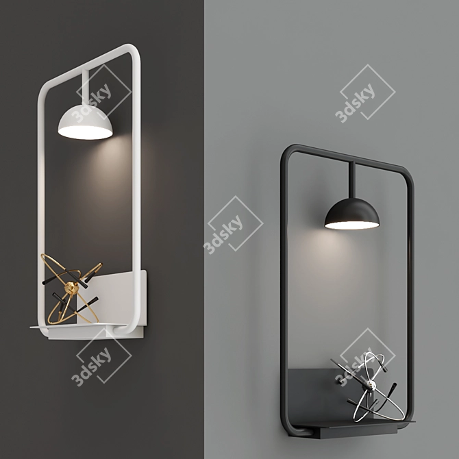 Modern LED Metal Wall Lamp 3D model image 2