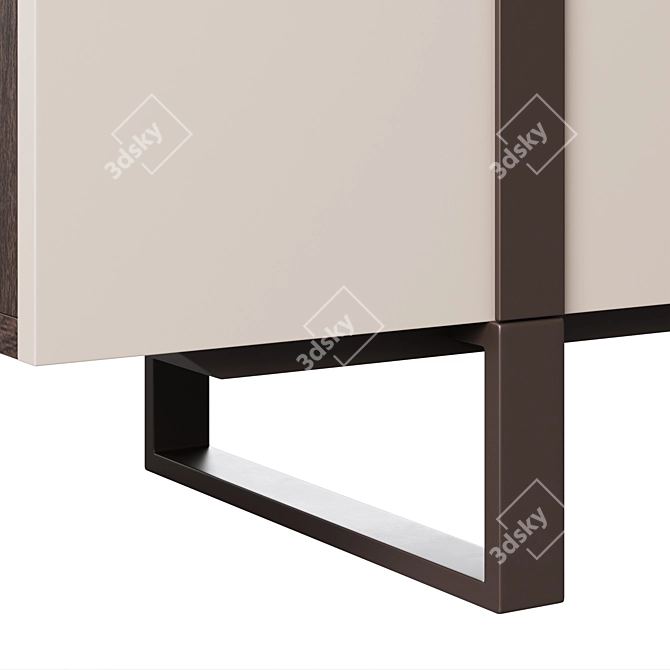 Elegant Grey TV Stand, Spacious 3D model image 3