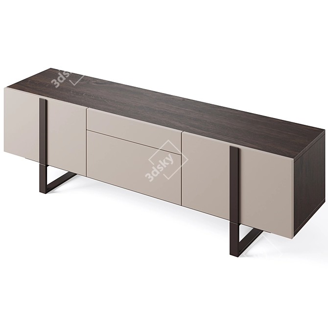 Elegant Grey TV Stand, Spacious 3D model image 4