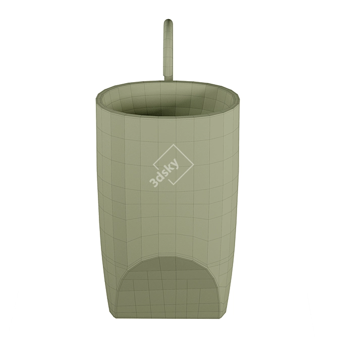 Title: Solid Surface Column Washbasin 3D model image 2